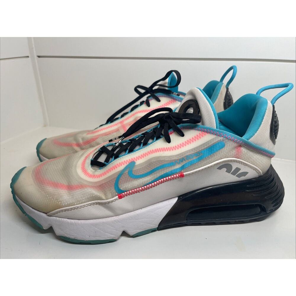 Nike Air Max 2090 Men’s Athletic Tennis Shoes Size 14 White Teal Pink CT6693-991